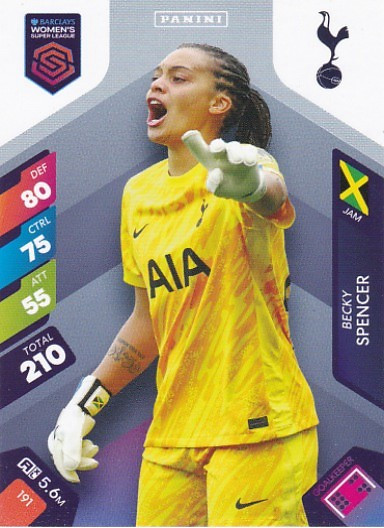 #191 Becky Spencer (Tottenham) - Panini Adrenalyn XL Women's Super League 2025