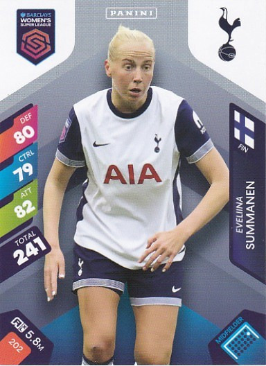 #202 Eveliina Summanen (Tottenham) - Panini Adrenalyn XL Women's Super League 2025