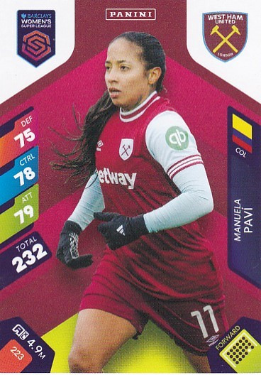 #223 Manuela Pavi (West Ham United) - Panini Adrenalyn XL Women's Super League 2025