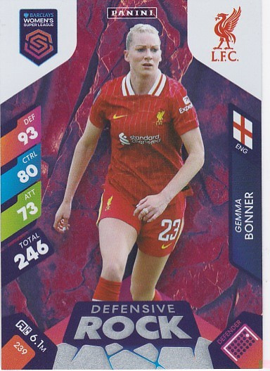 #239 Gemma Bonner (Liverpool) - DEFENSIVE ROCK - Panini Adrenalyn XL Women's Super League 2025