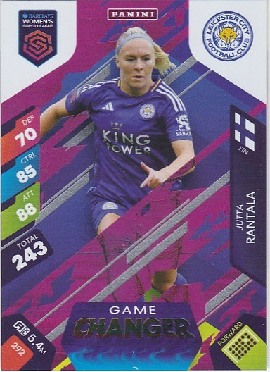 #292 Jutta Rantala (Leicester City) - GAME CHANGER - Panini Adrenalyn XL Women's Super League 2025