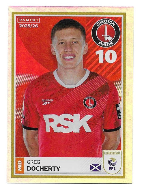#081 Greg Docherty (Charlton Athletic) - Panini EFL 2025/26 - Sticker