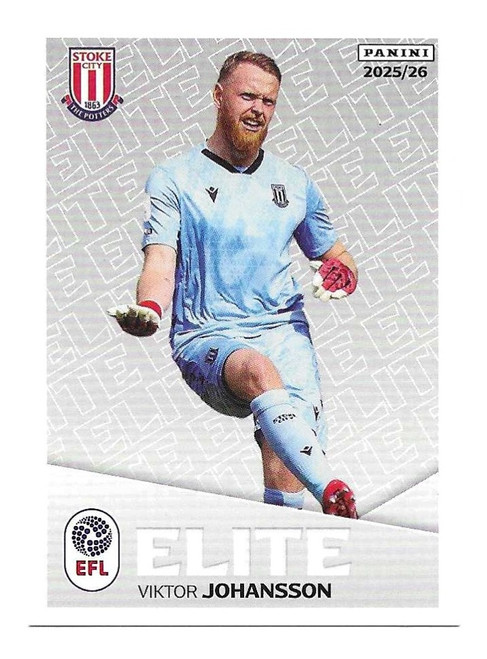 #243 Viktor Johansson (Stoke City) - ELITE - Panini EFL 2025/26 - Sticker