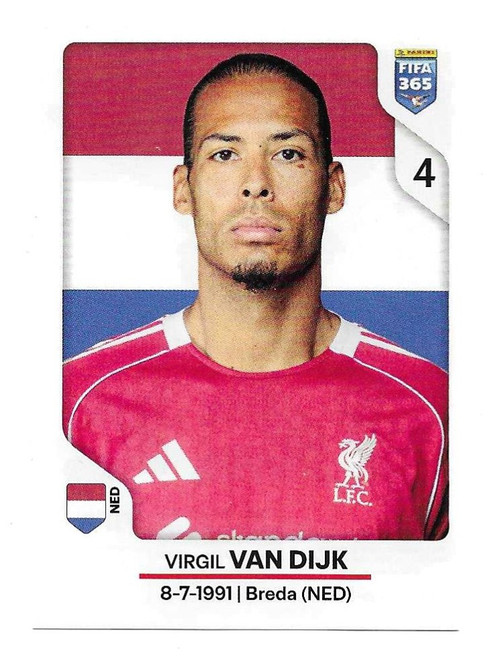 #082 Virgil Van Dijk (Liverpool) - Panini FIFA 365 2026 - Sticker