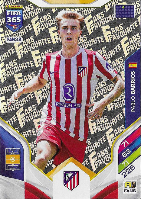 FAN038 - Pablo Barrios (Atletico Madrid) - FANS FAVOURITE - Panini Adrenalyn XL FIFA 365 2026