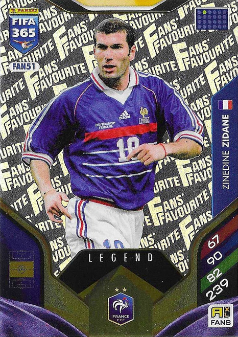 FAN051 - Zinedine Zidane (France) - FANS FAVOURITE (LEGEND) - Panini Adrenalyn XL FIFA 365 2026