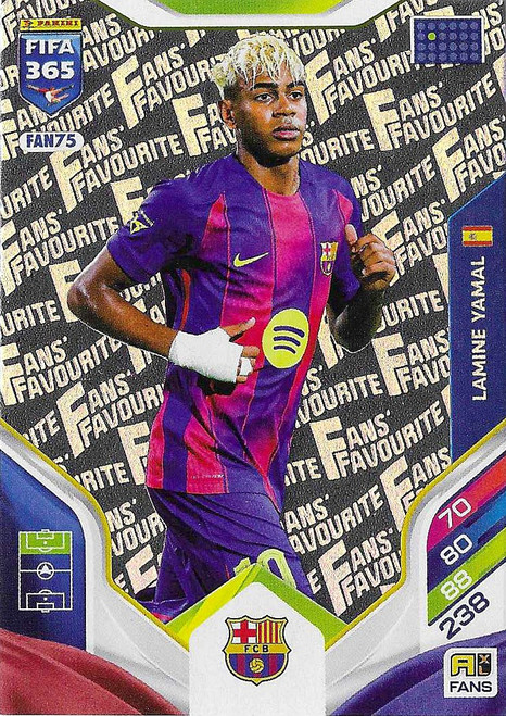 FAN075 - Lamine Yamal (Barcelona) - FANS FAVOURITE - Panini Adrenalyn XL FIFA 365 2026