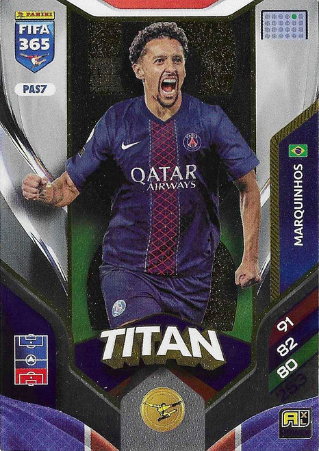 PAS007 - Marquinhos (PSG) - TITAN - Panini Adrenalyn XL FIFA 365 2026