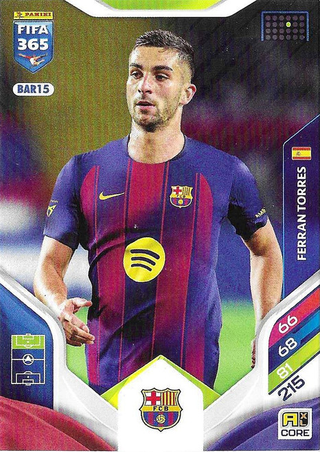 BAR015 - Ferran Torres (Barcelona) - Panini Adrenalyn XL FIFA 365 2026