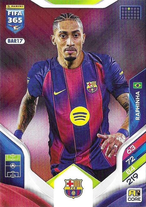 BAR017 - Raphinha (Barcelona) - Panini Adrenalyn XL FIFA 365 2026
