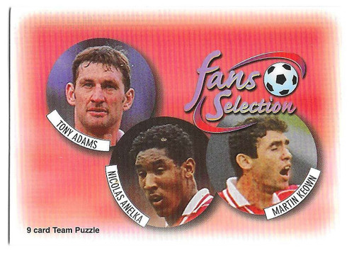 #001 Team Puzzle (Tony Adams, Nicolas Anelka & Martin Keown) - Futera Arsenal 1997/98