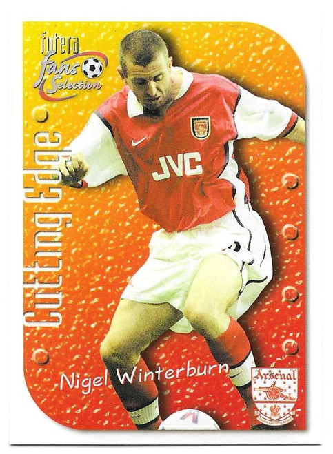 CE6 - Nigel Winterburn - CUTTING EDGE EMBOSSED - Futera Arsenal 1999