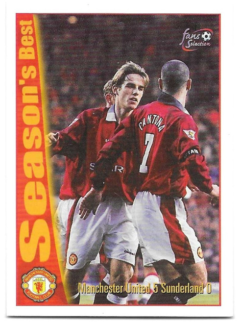 #052 Manchester United 5 Sunderland 0 - Futera Manchester United 1997/98