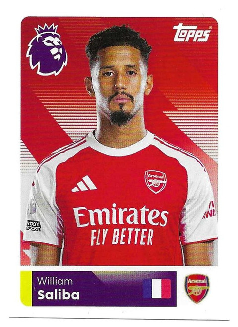 #022 William Saliba (Arsenal) - Topps Premier League 2026 - Sticker