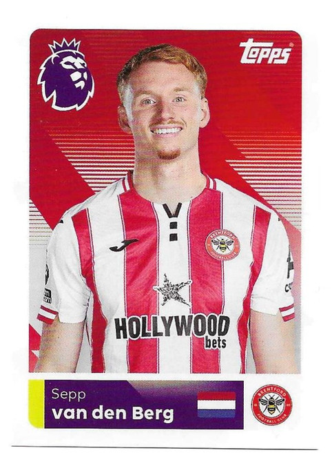 #100 Sepp Van Den Berg (Brentford) - Topps Premier League 2026 - Sticker