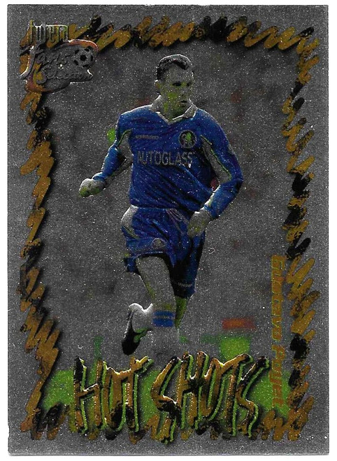HS1 - Gustavo Poyet - HOT SHOTS CHROME EMBOSSED - Futera Chelsea 1999