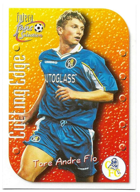 CE4 - Tore Andre Flo - CUTTING EDGE EMBOSSED - Futera Chelsea 1999