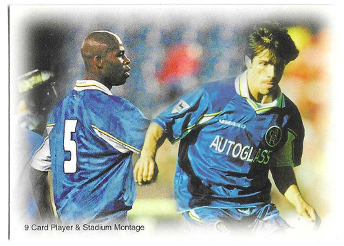 #073 Player & Stadium Montage No. 1 - Futera Chelsea 1999