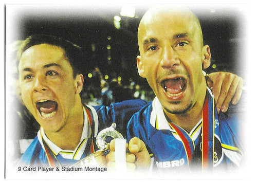 #076 Player & Stadium Montage No. 4 - Futera Chelsea 1999