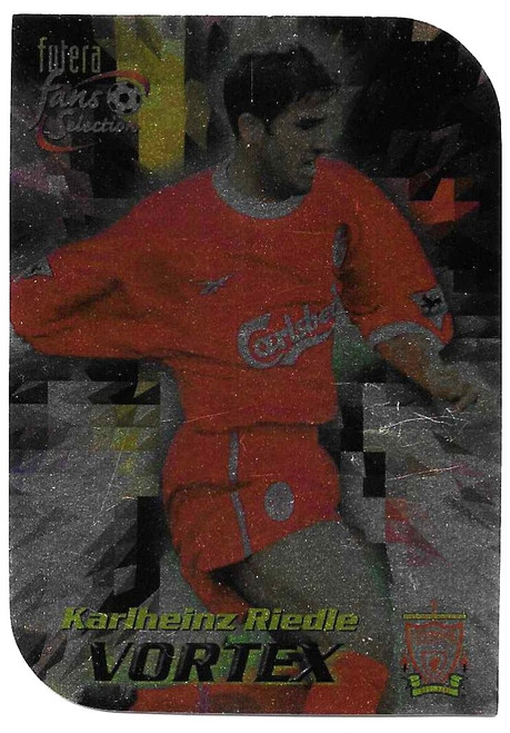 V9 - Karlheinz Riedle - VORTEX FOILED/DIECUT - Futera Liverpool 1999