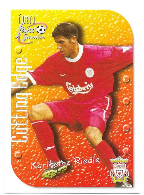 CE3 - Karlheinz Riedle - CUTTING EDGE EMBOSSED - Futera Liverpool 1999