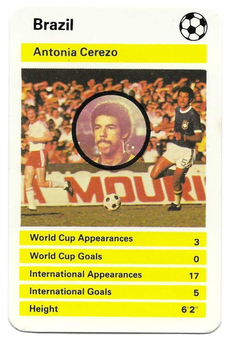 Brazil - Antonia Cerezo - Dubreq Top Trumps World Cup 1978