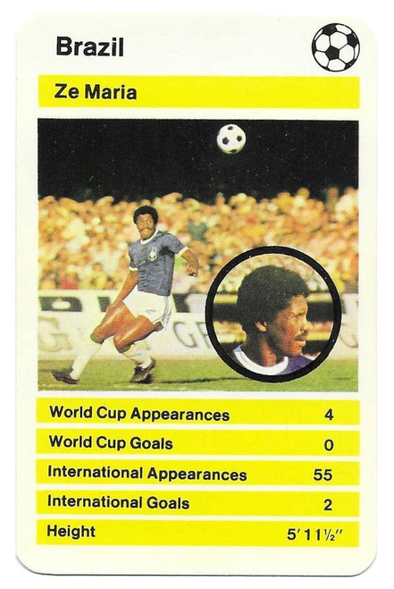 Brazil - Ze Maria - Dubreq Top Trumps World Cup 1978
