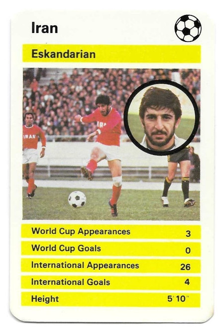 Iran - Eskandarian - Dubreq Top Trumps World Cup 1978