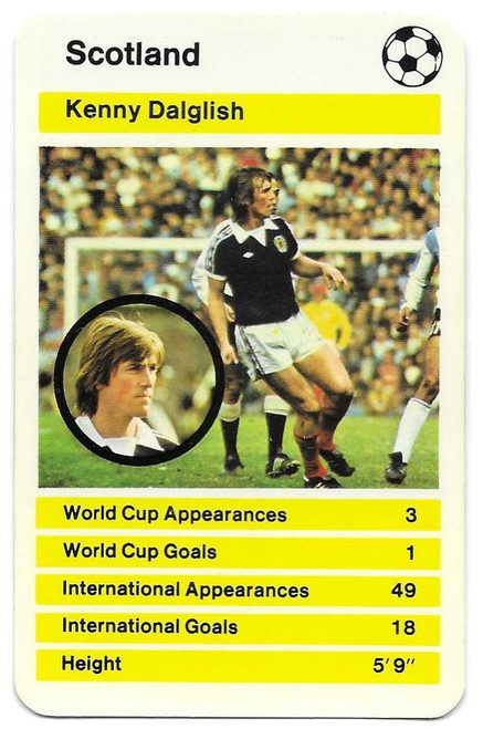 Scotland - Kenny Dalglish - Dubreq Top Trumps World Cup 1978