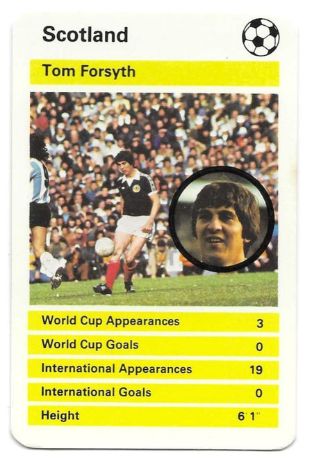 Scotland - Tom Forsyth - Dubreq Top Trumps World Cup 1978