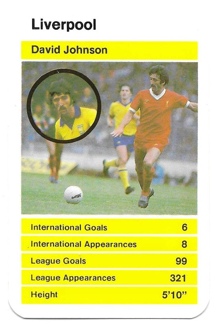 Liverpool - David Johnson - Dubreq Top Trumps British Stars