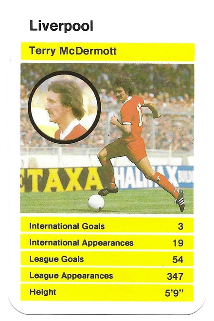 Liverpool - Terry McDermott - Dubreq Top Trumps British Stars
