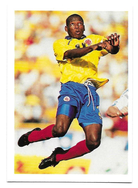 #006 Faustino Asprilla (Colombia) - Brooke Bond/PG Tips International Soccer Stars 1998