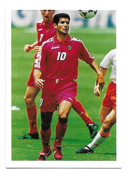 #016 Enzo Scifo (Belgium) - Brooke Bond/PG Tips International Soccer Stars 1998
