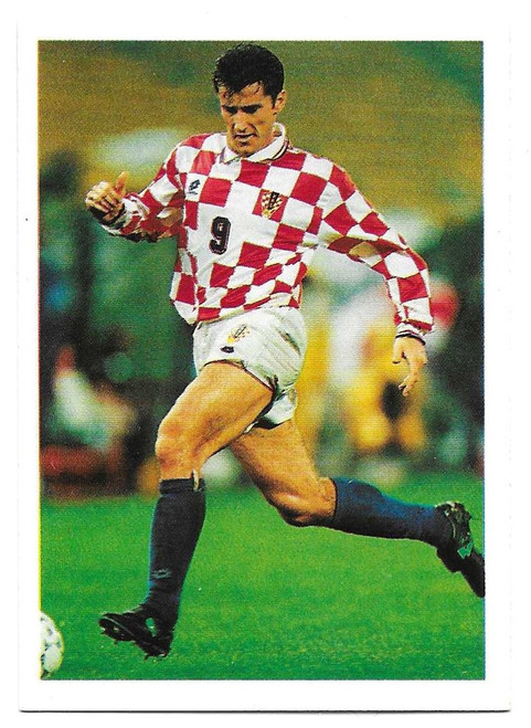 #019 Davor Suker (Croatia) - Brooke Bond/PG Tips International Soccer Stars 1998