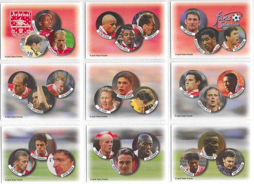 COMPLETE SET (including FANS MOTION CARD) - Futera Arsenal 1997/98