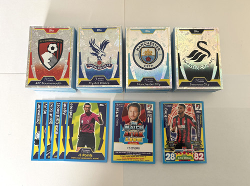 COMPLETE SET - Base, International Star & Pro 11 Codes - Topps Match Attax 2017/18 (Premier League)