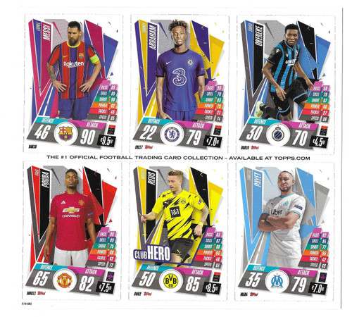 Uncut Sheet 2 (C1U-QD2 - including Lionel Messi) - Topps Match Attax 2020/21