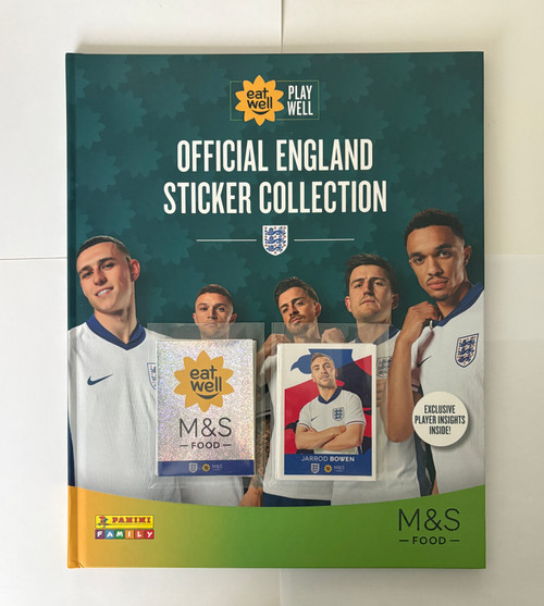 COMPLETE SET & HARDBACK ALBUM - Panini M&S Official England Collection 2024 - Sticker