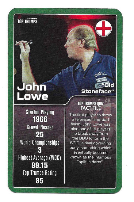 John Lowe - Top Trumps Top 30 Darts Greats (2024)