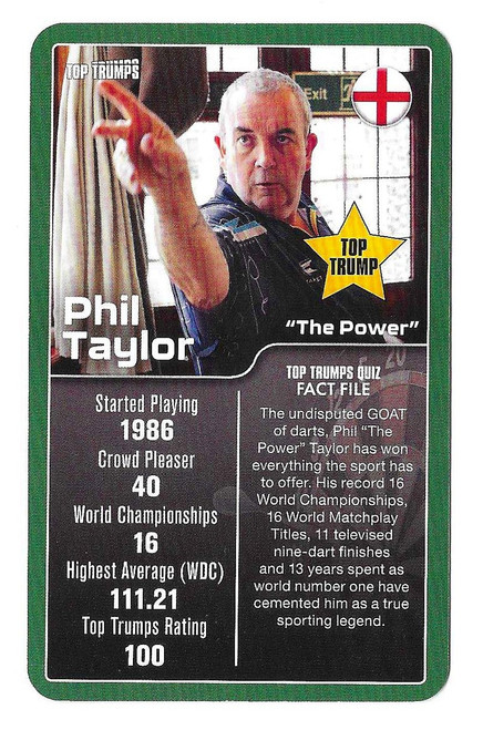 Phil Taylor - Top Trumps Top 30 Darts Greats (2024)