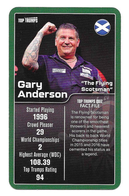 Gary Anderson - Top Trumps Top 30 Darts Greats (2024)