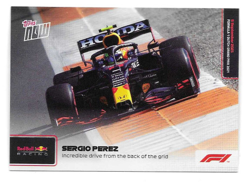 #49 Sergio Perez (Red Bull) - Topps NOW Formula 1 2021