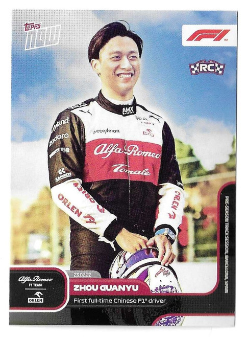 P7 - Zhou Guanyu (Alfa Romeo) - Topps NOW Formula 1 2022 - ROOKIE CARD RC