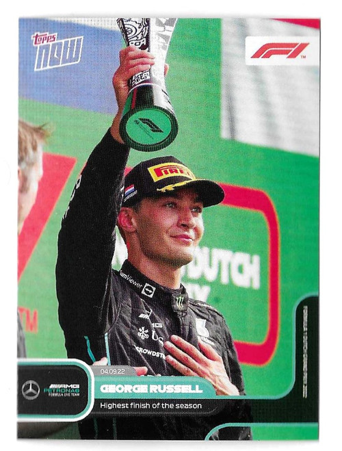 #054 George Russell (Mercedes) - Topps NOW Formula 1 2022