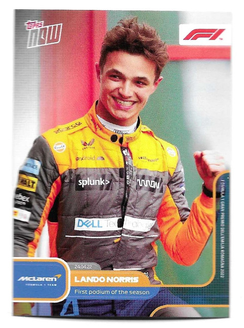 #015 Lando Norris (McLaren) - HOLOGRAM UPSIDE DOWN - Topps NOW Formula 1 2022