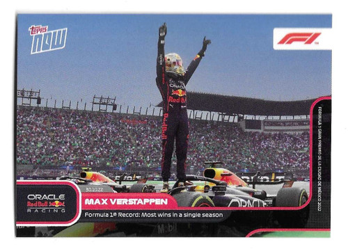 #073 Max Verstappen (Red Bull) - Topps NOW Formula 1 2022