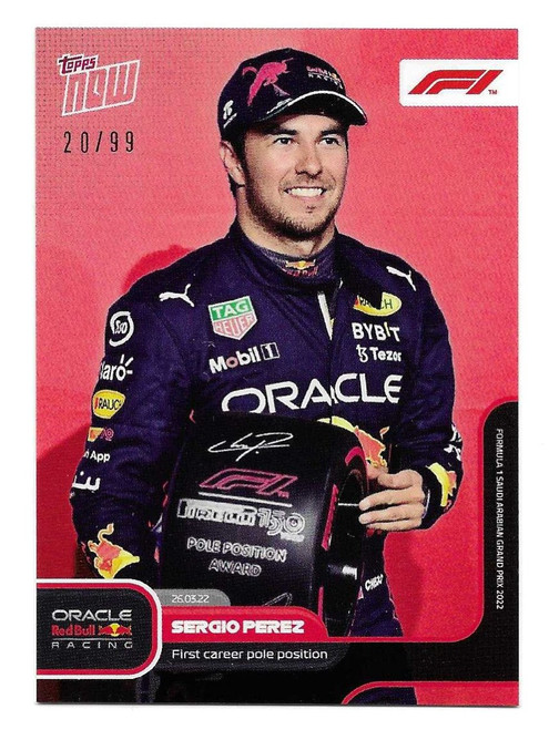 #005 Sergio Perez (Red Bull) - RED PARALLEL 20/99 - Topps NOW Formula 1 2022
