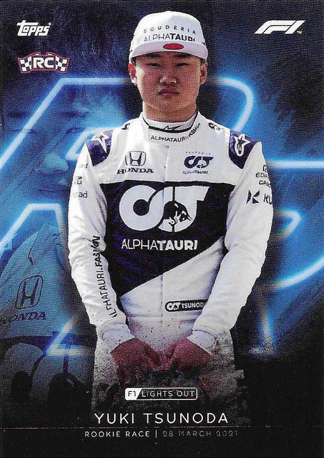 Rookie Race - Alpha Tauri - Yuki Tsunoda - Topps Formula 1 Lights Out 2021