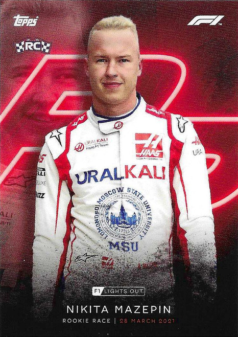 Rookie Race - Haas - Nikita Mazepin - Topps Formula 1 Lights Out 2021